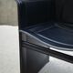 Tito Agnoli Italian black leather design chair
