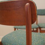 Set of six teak chairs, Danish design, 1960s, manufacture: N. & K. Bundgaar