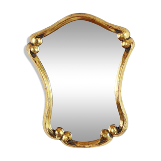 Mirror in gilded wood with leaf