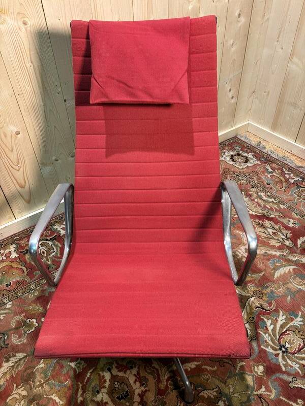 Fauteuil et ottoman Bauhaus de Charles Eames en aluminium