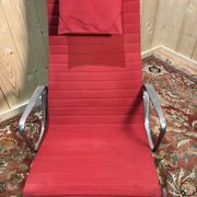 Fauteuil et ottoman Bauhaus de Charles Eames en aluminium