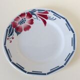 Series of six earthenware dessert plates