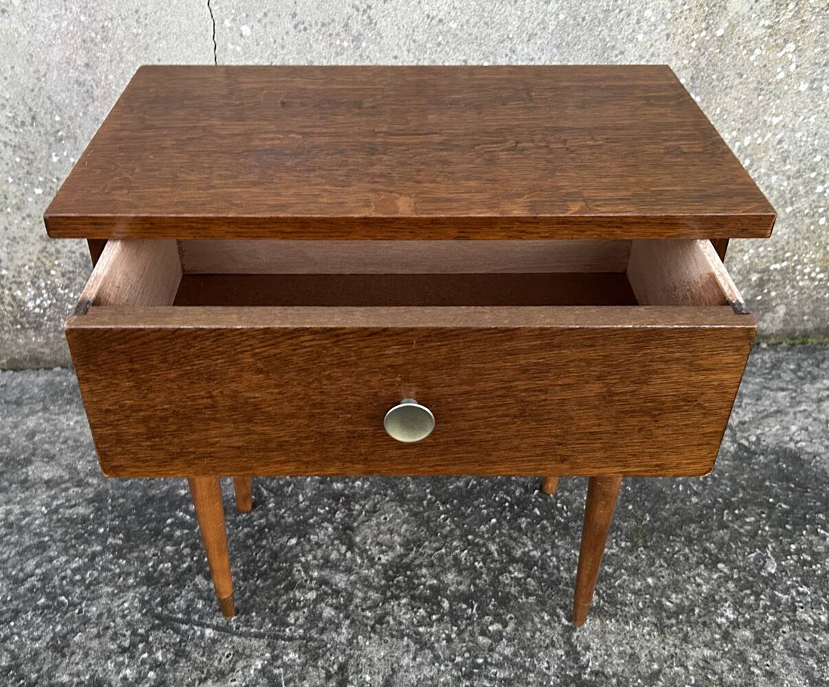 Paire de tables de nuit bois, vintage, années 60