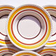 Set of 6 vintage 1970/1980s hollow plates.