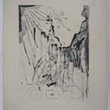 Salvador Dali: Divine Comedy, The Mystic Ladder, signed engraving
