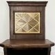 Wall shelf, straw marquetry