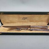 Silver carving knife and fork