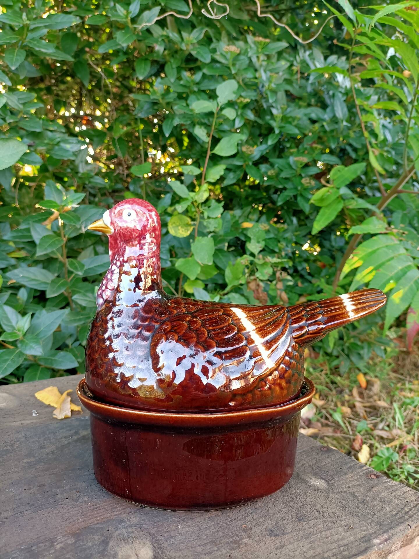 Retro zoomorphic terrine turkey
