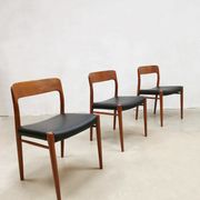 Chaises à manger design du milieu du siècle Niels Moller Møbelfabrik