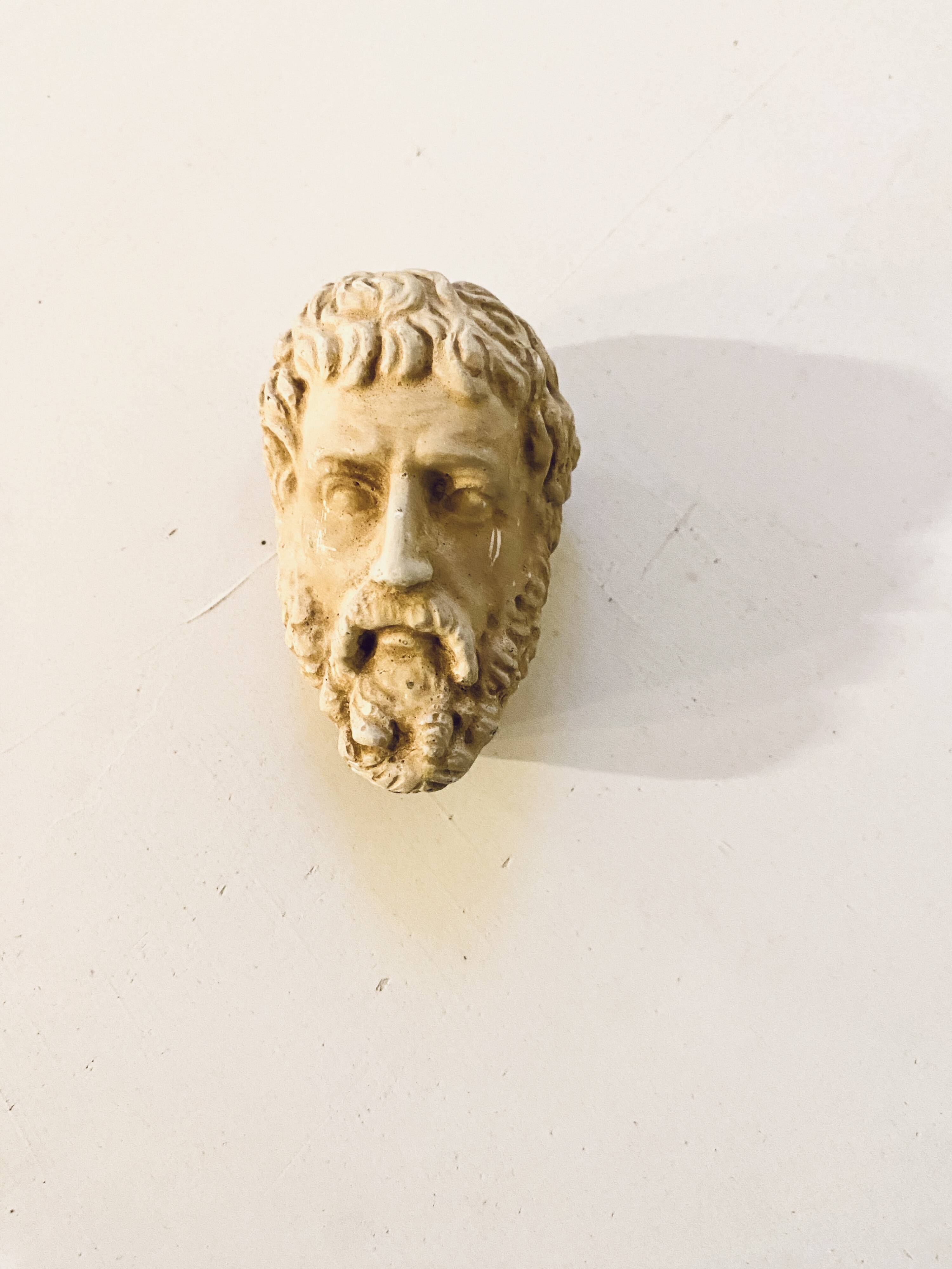 Plaster head to hang