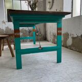 Vintage guinguette table 230 cm green