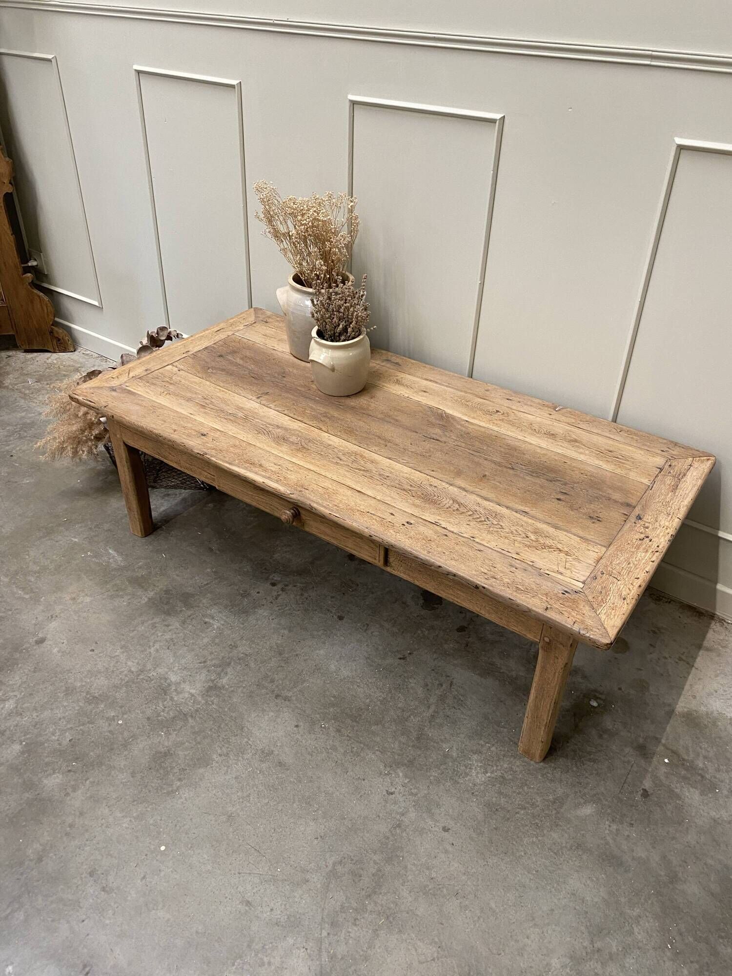 Coffee table and firm.