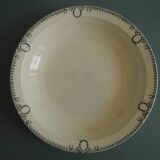 large old hollow dish St Amand art table antique French earthenware dish