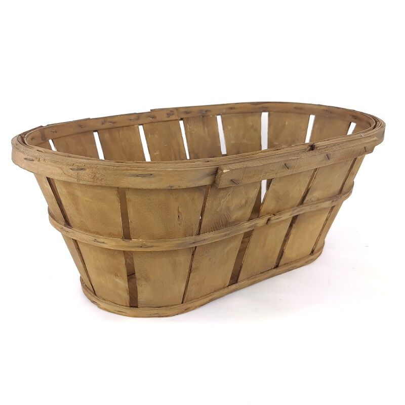 Old brocante wooden grape basket