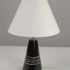 Black ceramic table lamp with sgraffito detail, Scandinavia, 1960s/1970s