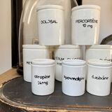 Set of 11 pharmacy jars