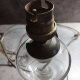 Superbe ancienne lampe de brodeuse en verre souffle reelectrifie