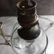 Superb old embroidery lamp in re-electrified blown glass