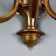 Antique wall sconces in gilded bronze, 3 lights, Italy, 20th century.