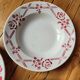 Set of 3 Eric red soup plates from Orchies