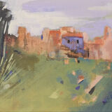 Post Impressionist Landscape with Village