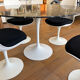 Tulip table Saarinen 120 cm black Marquina marble