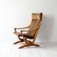 Original Scandinavian Oak High-Back Armchair, Late 1960s