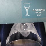 Crystal wine glasses in their boxes - JG Durand, collection florence « satine » 18 cl