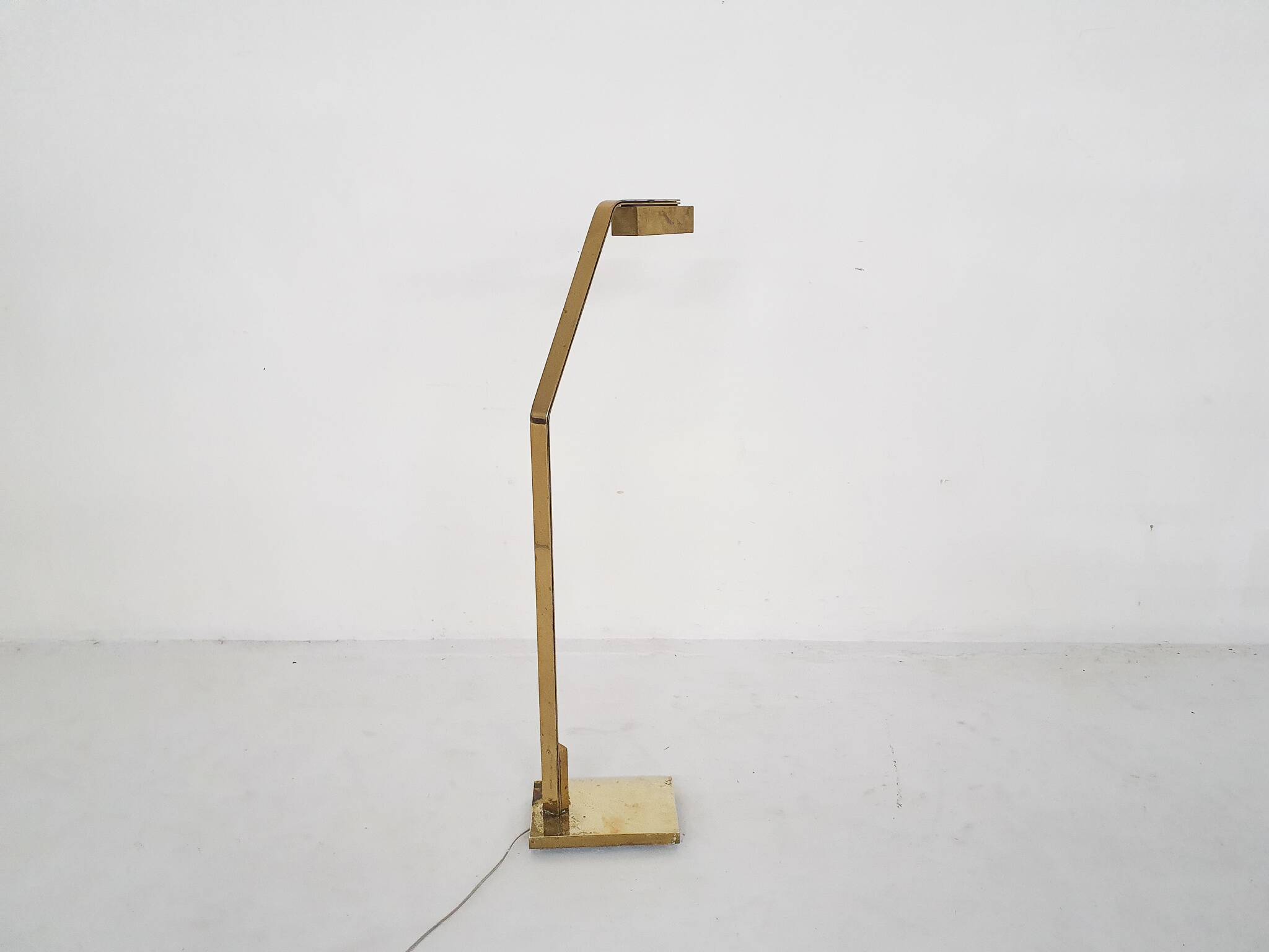 Heavy brass design floor lamp by Cassella, USA 1980's