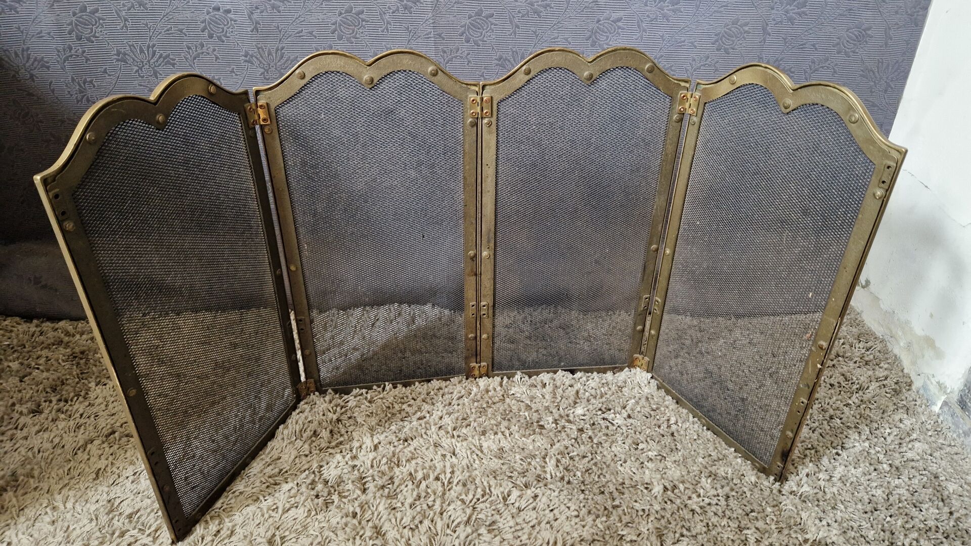 brass fire screen