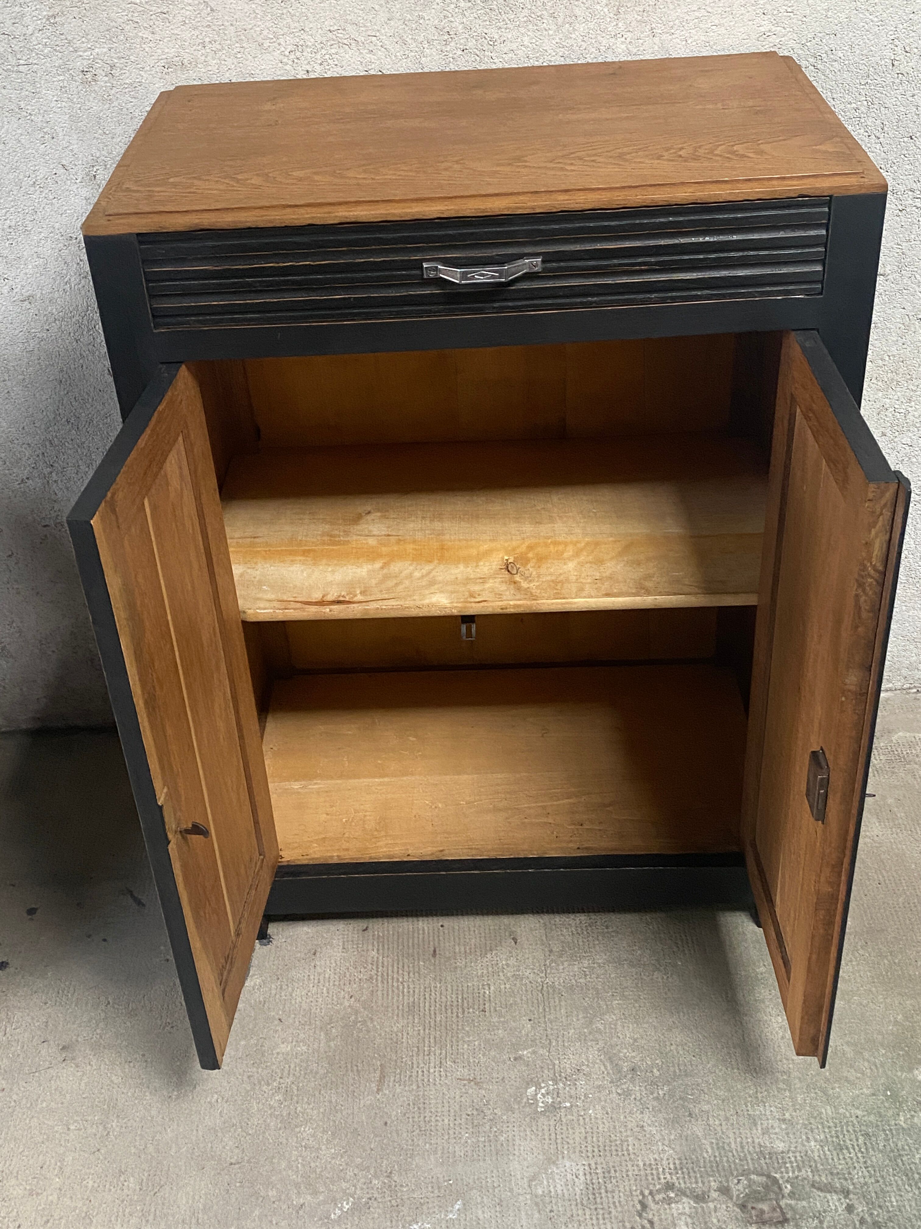Black Parisian oak sideboard