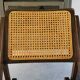 Vintage wooden folding chair with 1960 rattan seat and back