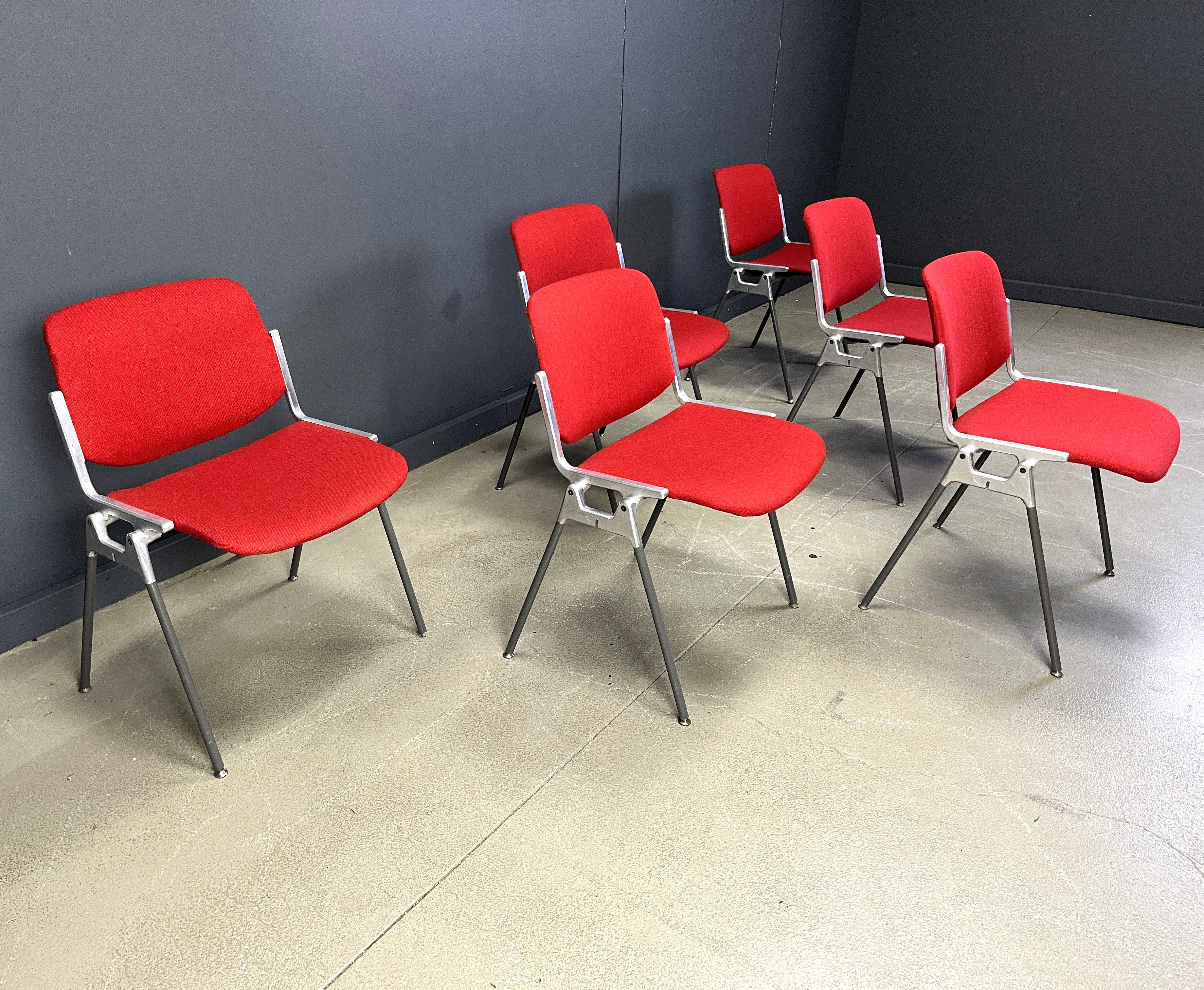 Vintage DSC 106 side chairs by Giancarlo Piretti for Castelli, 1970s