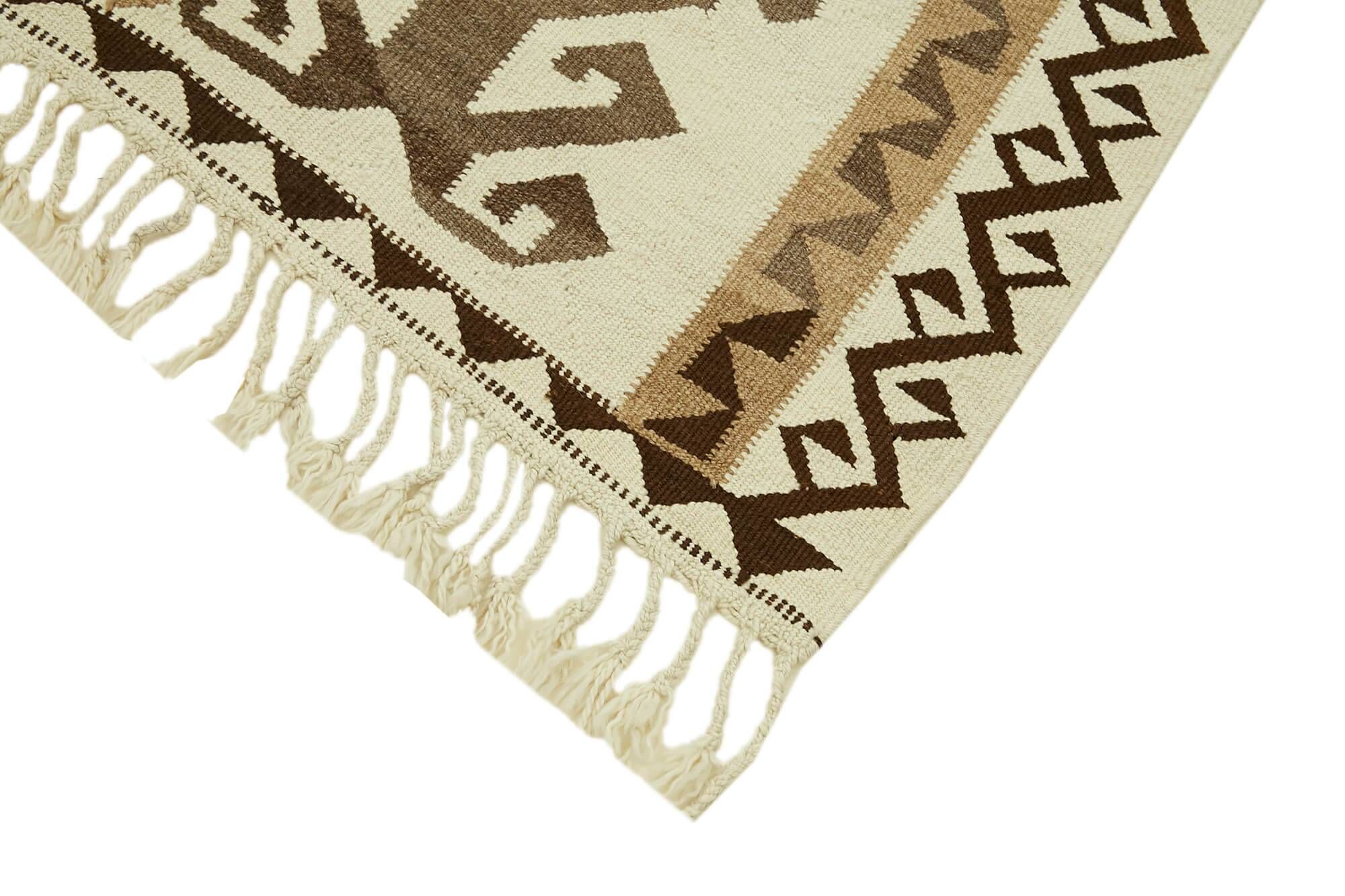 Turkish Handwoven Vintage Herki Kilim 104 cm x 336 cm