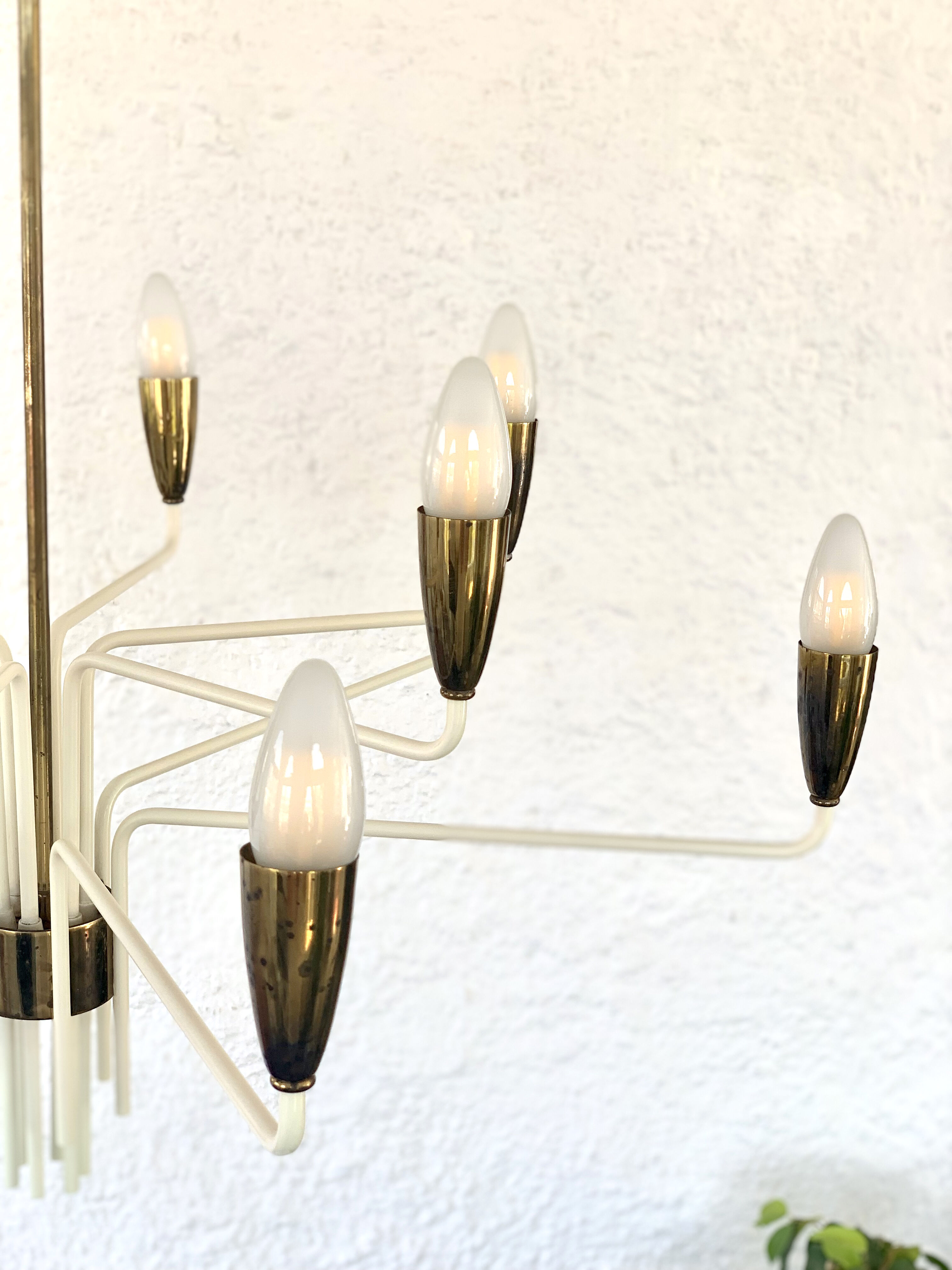 Chandelier 12 arms attributed to Stilnovo,1950