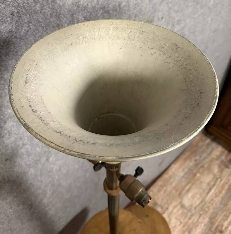 According to Mazda: Art Deco period mahogany floor lamp circa 1930