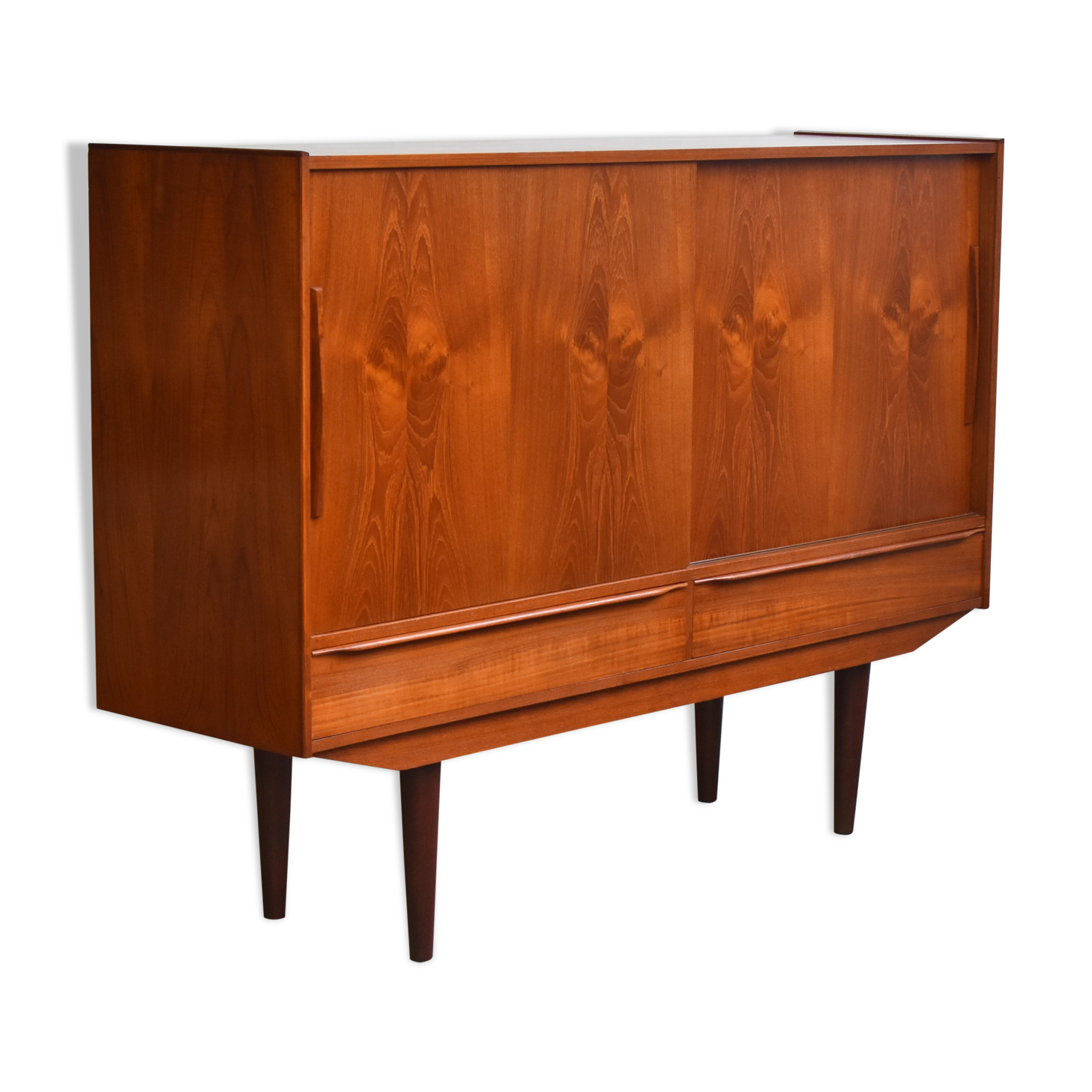 Scandinavian teak highboard, 1960