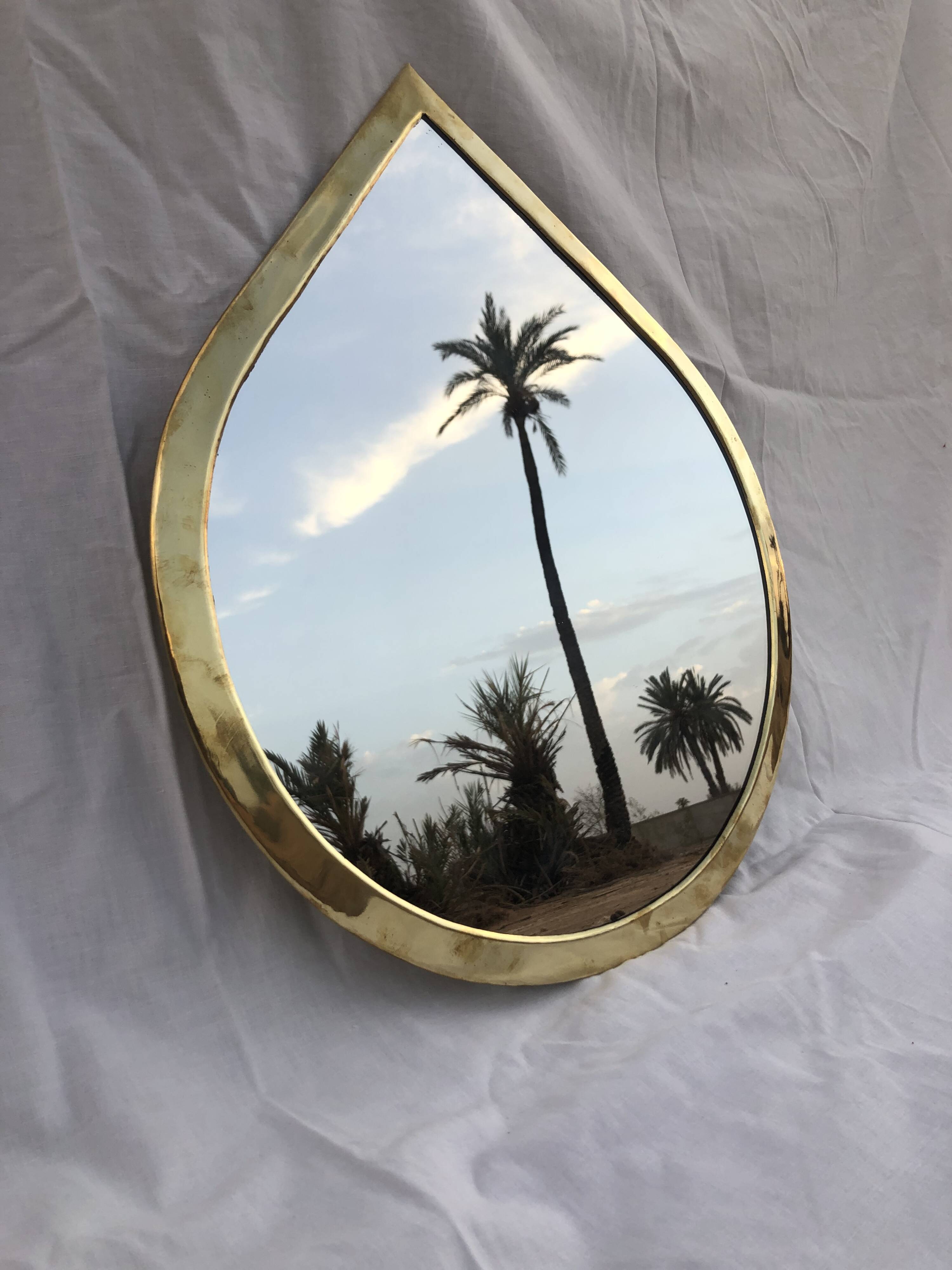 Lot de 4 miroirs en laiton – Artisanat marocain – fait main
