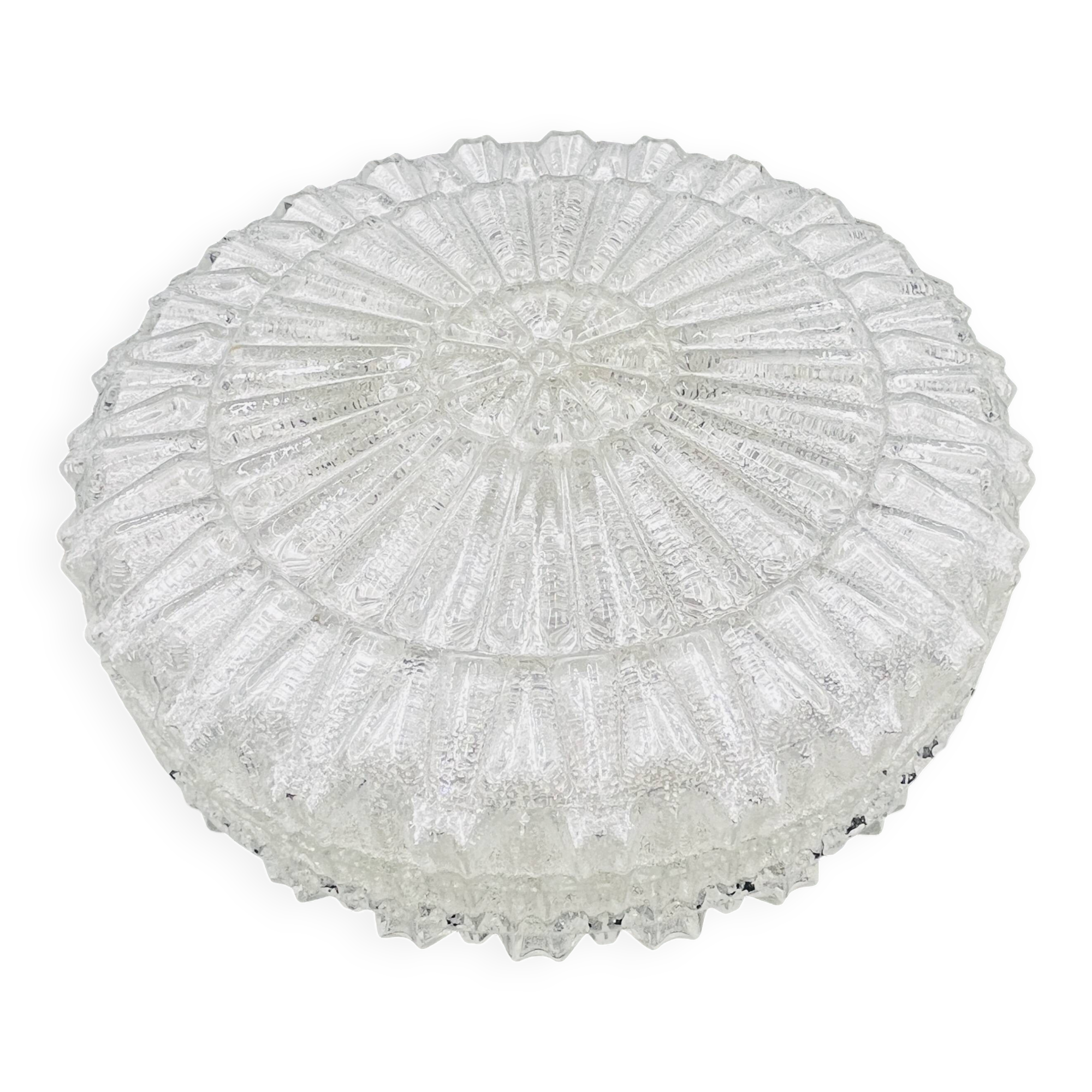 Plafonnier en verre relief sablé RZB