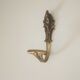 Old brass coat rack hook