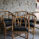 Chaises rotin assise simili cuir