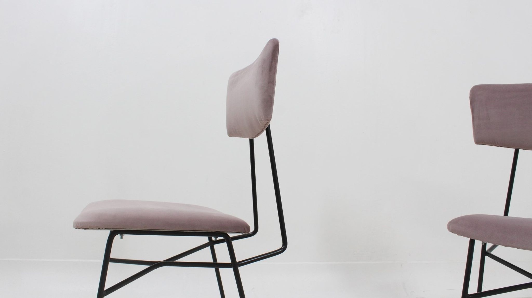 4 chaises à manger italiennes du milieu du siècle années 1950