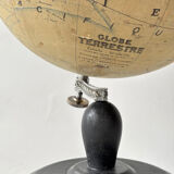 Terrestrial globe World map J. Forest, Girard and Barrere Paris 19th