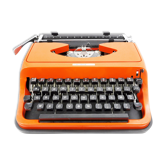 Typewriter underwood 130 orange vintage
