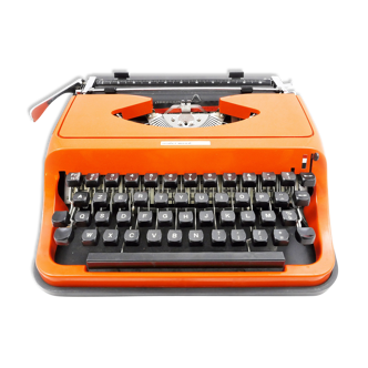 Machine à écrire underwood 130 orange vintage
