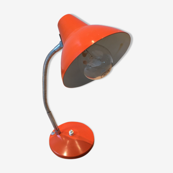 Lamp flexible orange vintage of the 1970s