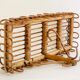 Rectangular rattan wall shelf, Italy 60s