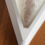 Pair of art deco-style pressed glass sconces