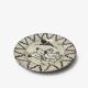 Old terracotta plate decorated with chickens, Portugal, 20th century.
