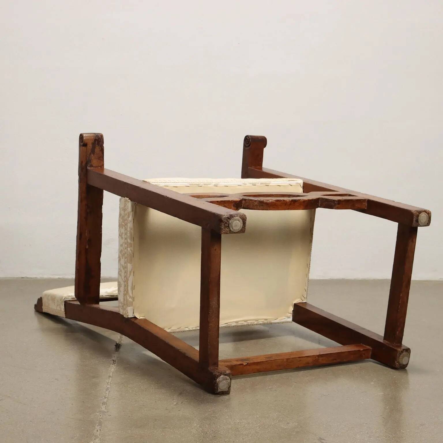 Group of 3 antique armchairs and a walnut chair, Italy, early 19th century.